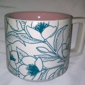 2019 Starbucks blue/teal floral cup